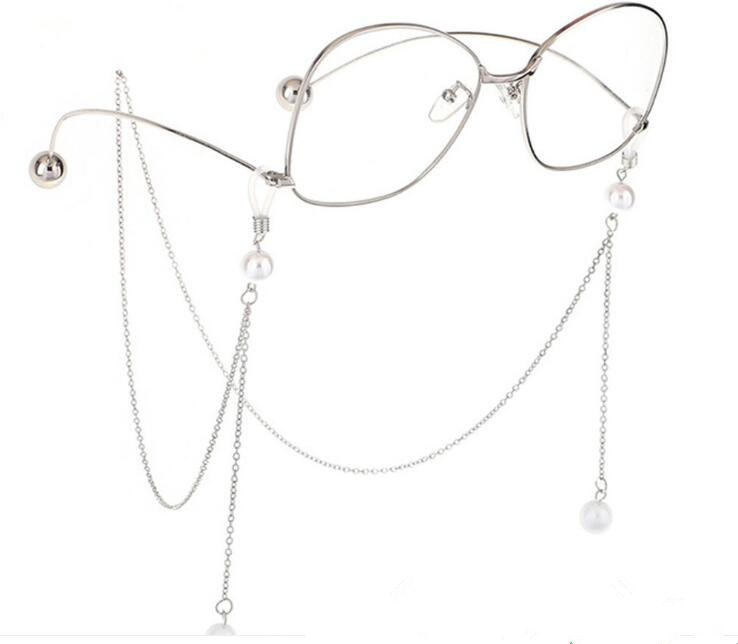 

Hotsale Women Sunglasses Chain Accessories Metal multi-layer Chain Pearl Pendant eyeglasses chain factory wholesale freeshipping
