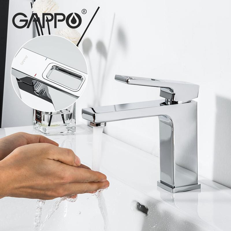 

GAPPO Modern Basin Faucet Sink Faucet Bathroom Mixer Basin Taps Deck Mounted Hot Cold Water Mixer Tap Waterfall
