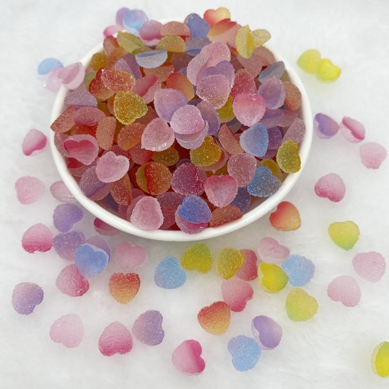

20/50/100pcs Resin Colorful Mini Heart Decoration Crafts Flatback Embellishments For Scrapbooking Accessories Fit Nail Art C531