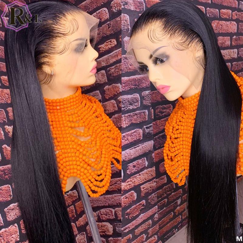 

RULINDA T-part Lace Front Human Hair Wigs With Baby Hair Straight Brazilian Remy Lace Wigs 180% Density Middle Part, As pic