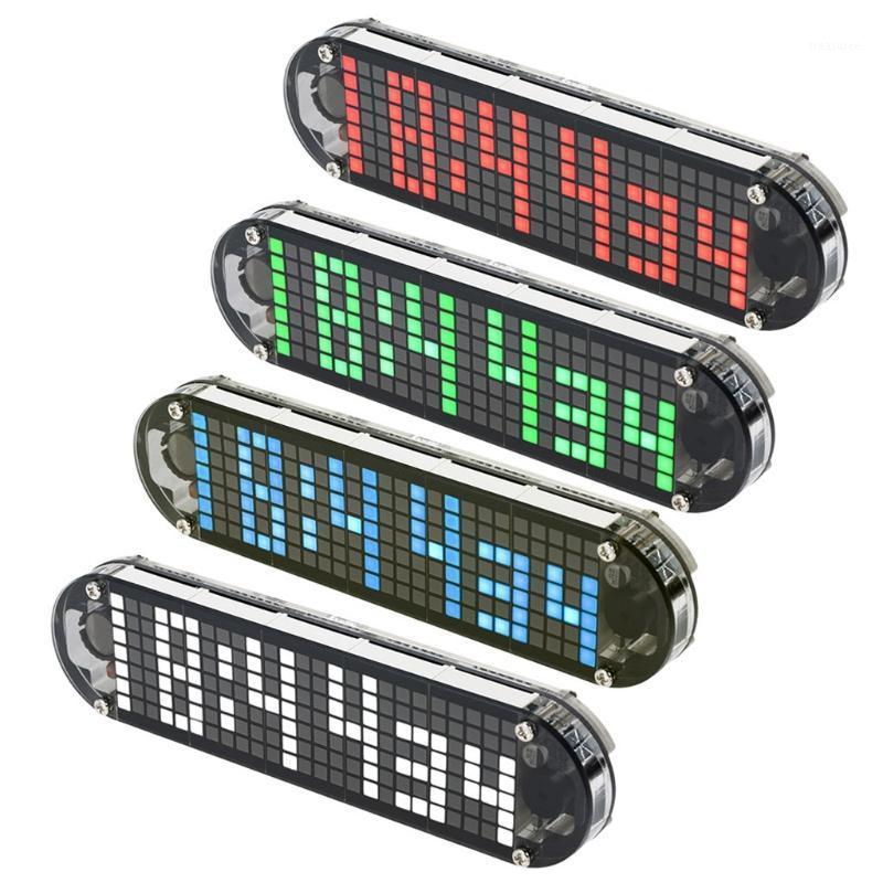 

DS3231 temperature meter High Accuracy DIY Digital Dot Matrix LED Alarm Clock Kit with Transparent Case Date Time Display1
