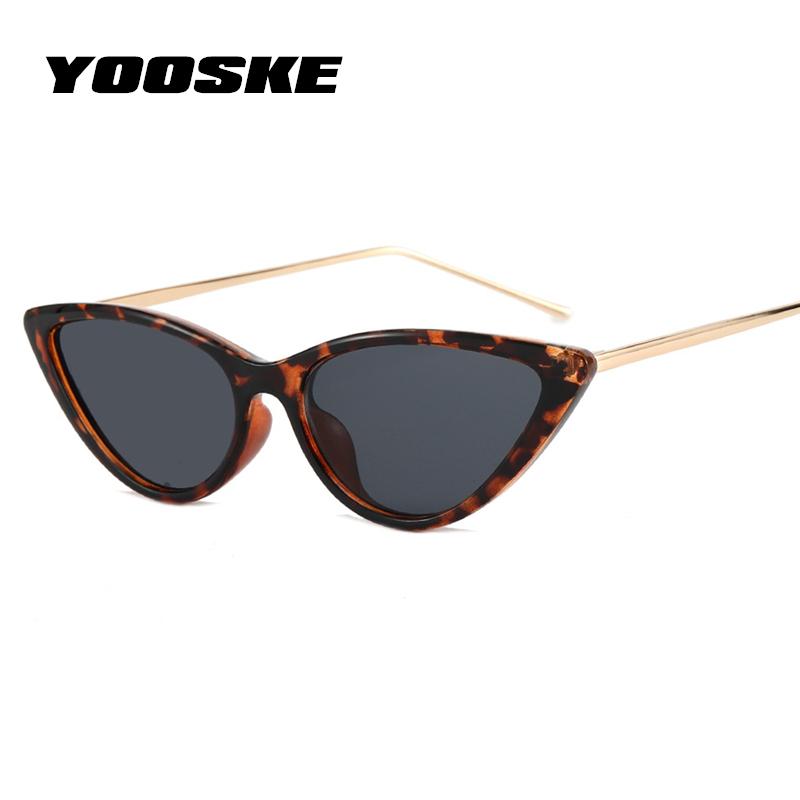 

YOOSKE Vintage Cat Eye Sunglasses for Women Design Retro Sun Glasses Ladies Metal Shades Eyeglasses UV400