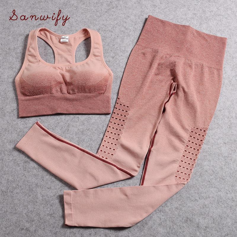 

Seamless Yoga Set Sport Outfit For Woman 2 Piece Gym Clothing Workout Set Women' Sports Fitness Suit Active Wear1, Blue bra