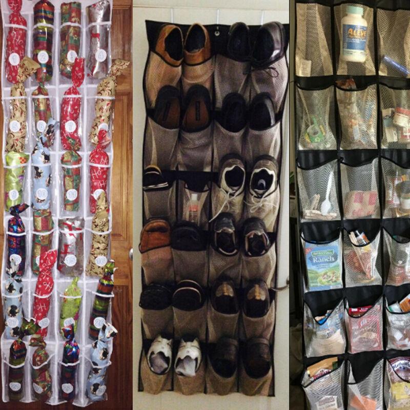 

Creative 12/24 Pockets Storage Over The Door Shoe Organizer Storage Bag New Bags