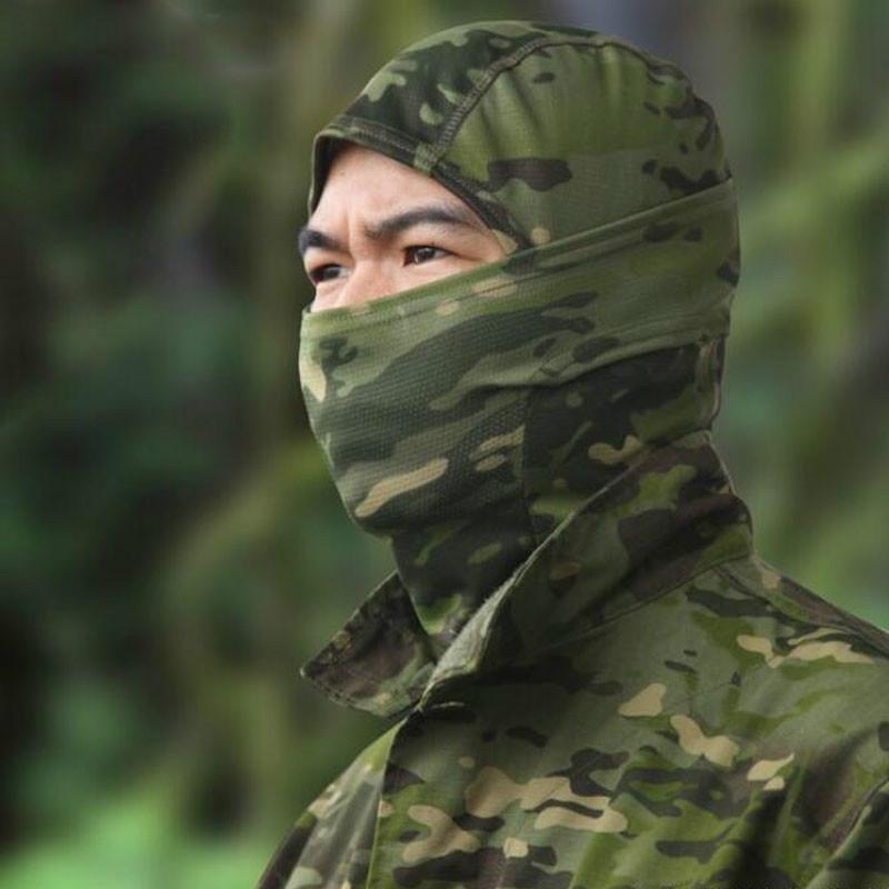 

Tactical Face Mask Print Balaclava Neck Gaiter Camo Army Headgear Men Cycling Hiking Hunting Ski Faceshield, 03