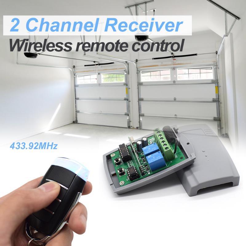 

2 channel Remote Control rolling code garage door Receiver & 433.92MHz 1527 Handheld Transmitter for fixed rolling code remotes