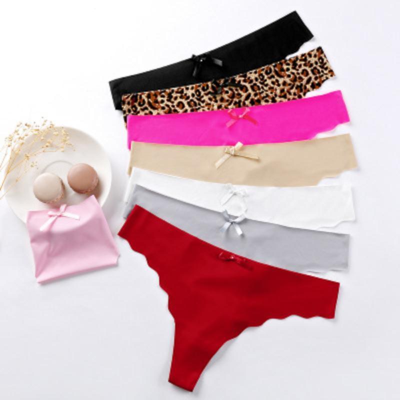 

5pcs Pack Women Sexy Panties Thongs T-Back Ice Silk Underwear Low Waist Briefs Solid Color Female Knickers Underpants Black Red1
