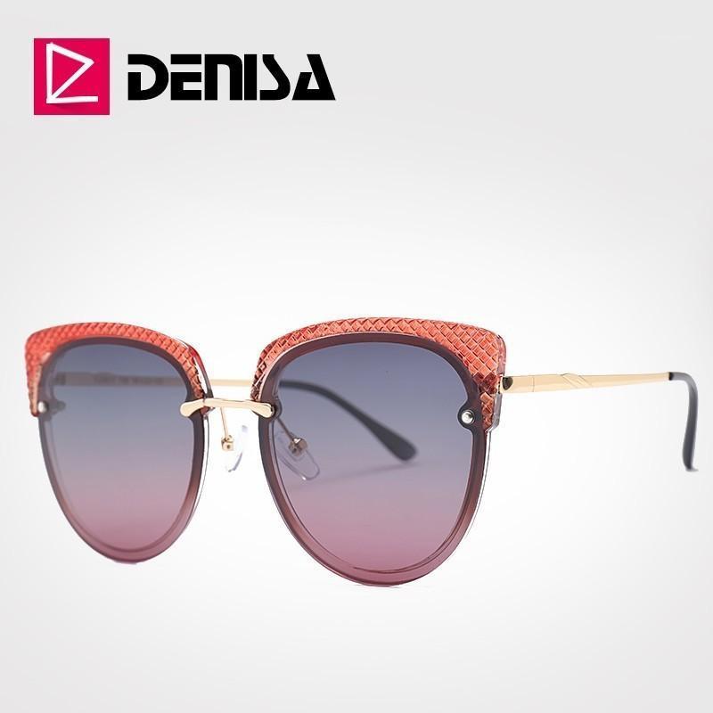 

Sunglasses DENISA Cateye Polarized Women 2021 UV400 Protection Retro Driving Glasses Gradient Shades For G299171