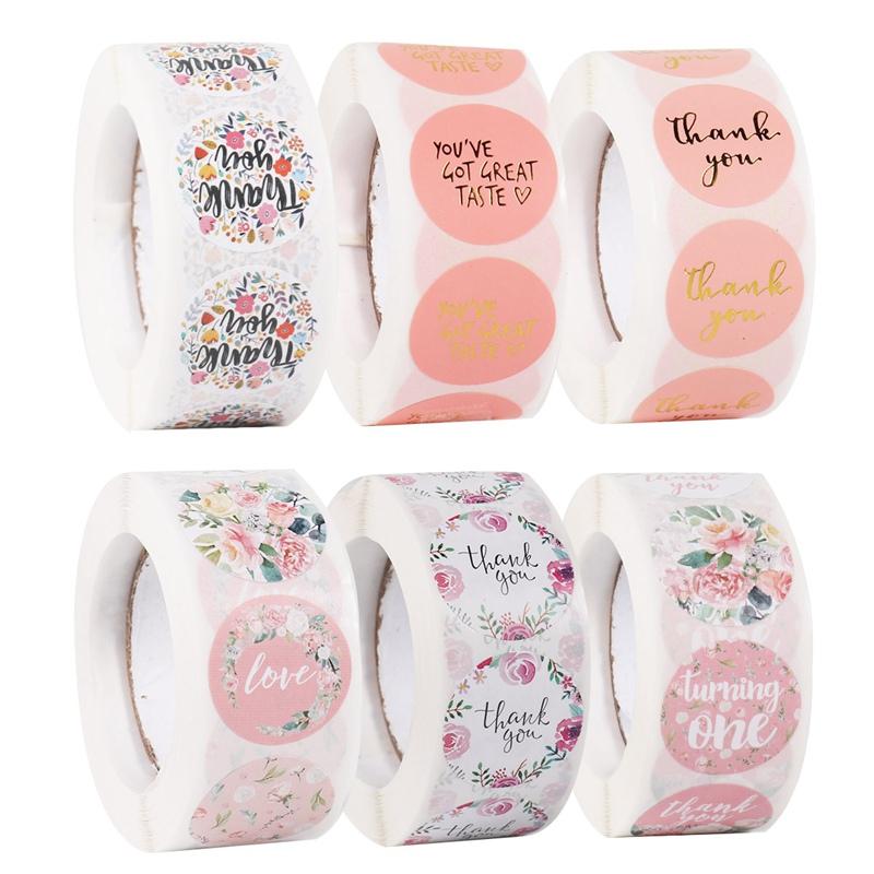 

Gift Sealing Stickers 500pcs Thank you Love Design Diary Scrapbooking Stickers Festival Birthday Party Gift Decorations Labels