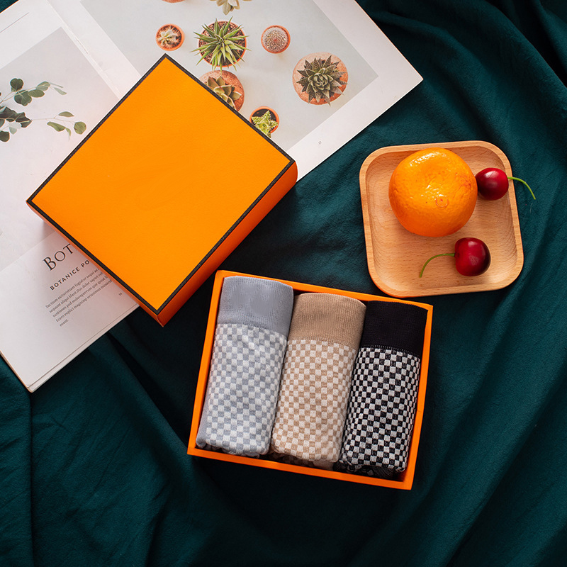 

Men's Underwear Cotton Sports Large Size Boxer Shorts Top Quality Man Boxer Underwear Breathable Trend Mesh Underwear, 3 pcs random color