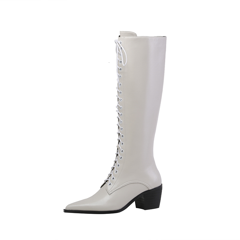 

2021 New Arrival Women's High-quality Boots Ladies Fashionable Winter Shoes Rentals Up to Three Colors at Knee Height XXLG, White