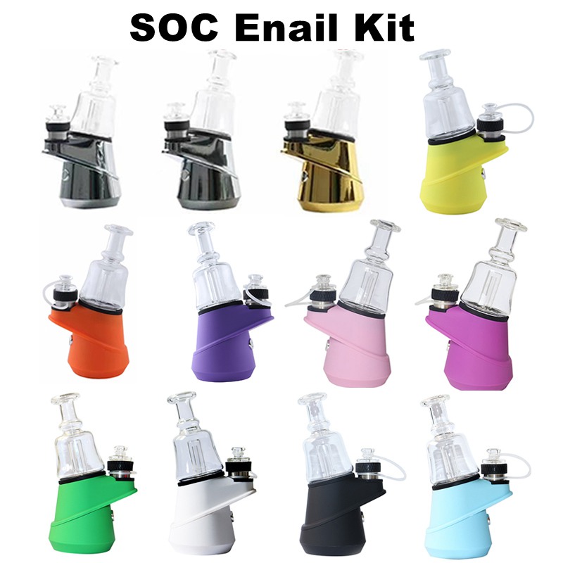 

Original G9 SOC E Nail Kit Authentic Greenlightvapeas Temp Control Wax Container Concentrate Oil ENail Dry Vaporizer 2800mAh Water Dab Rig, Colour