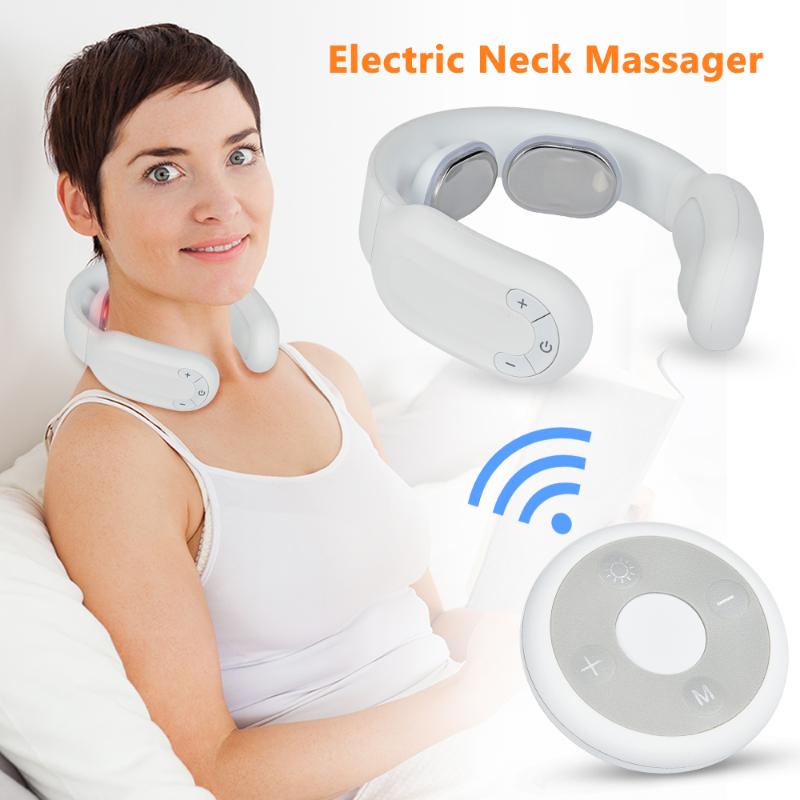 

Drop Ship Pulse Heated Smart Neck Massager Relieve Neck Pain Electric Massage Equipment 3 Mode and 15 Speeds Rechargeable
