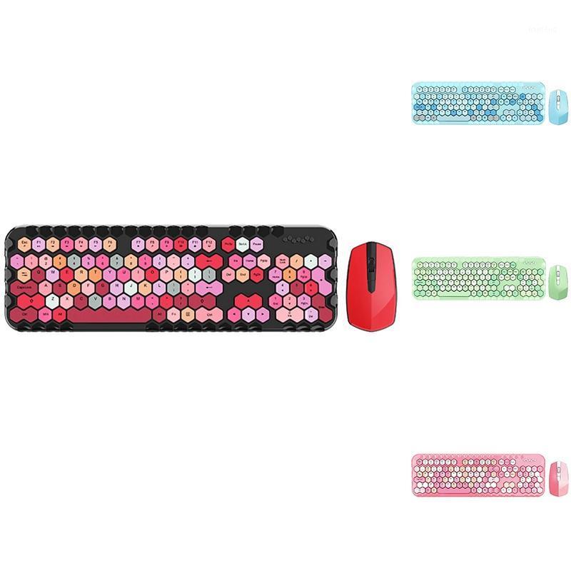 

Wireless Keyboard and Mouse 2.4GHz Color Lipstick Keyboard 104 Keys for Windows XP / Win7 / Win8 Win101