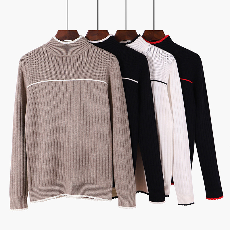 

2021 New Casual Chic Thick Autumn Winter Soft Cashmere Oversize Sweater Pullover Women Warm Female Loose Wool Basic Sweaters Aijo, White