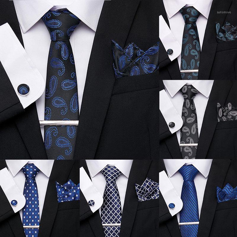 

New Luxury Floral Print Tie For Men Extra Long Size 145cm*7.5cm Necktie Blue Jacquard Woven 100%Silk Neck Tie Suit Wedding Party1