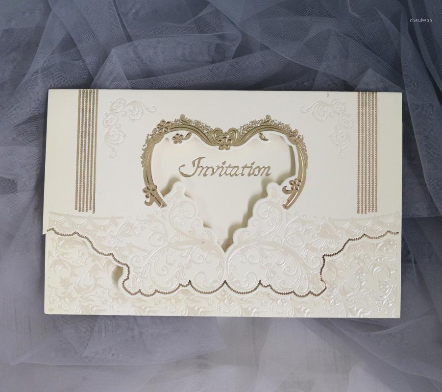 

Hollow Heart Business Invitation Card Greeting Cards Customize Party Supplies1