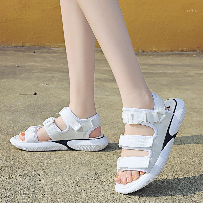 

Comfortable Flat with Hook Loop Sandals Women Casual Platform Ankle Strap Gladiator Shoes Woman Summer Sandalias Mujer1, Black