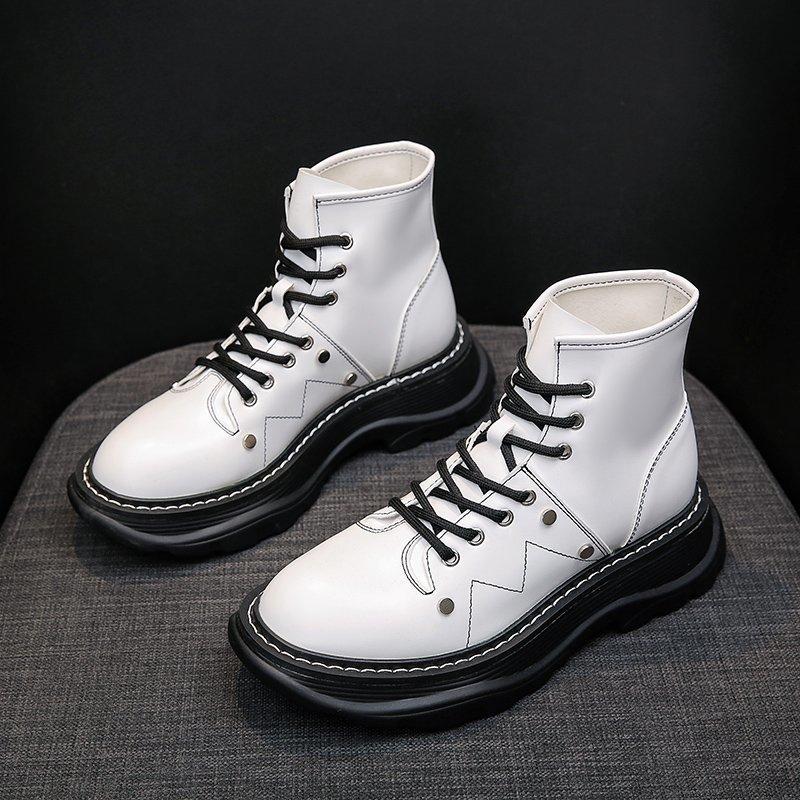 

New Womens Boots Shoes British Style Solid Color Boot Feminine Comfortable Footwear Elegant Female Booties Botas De Mujer, Black