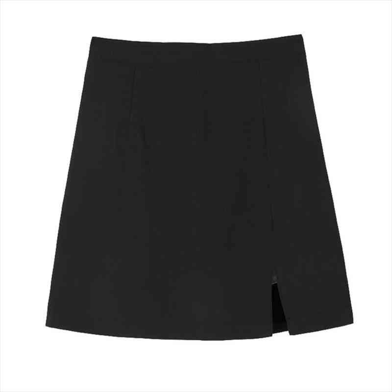 

Spring Empire High Waist Skirt Black Beige Mini Skirt Pencil S0102