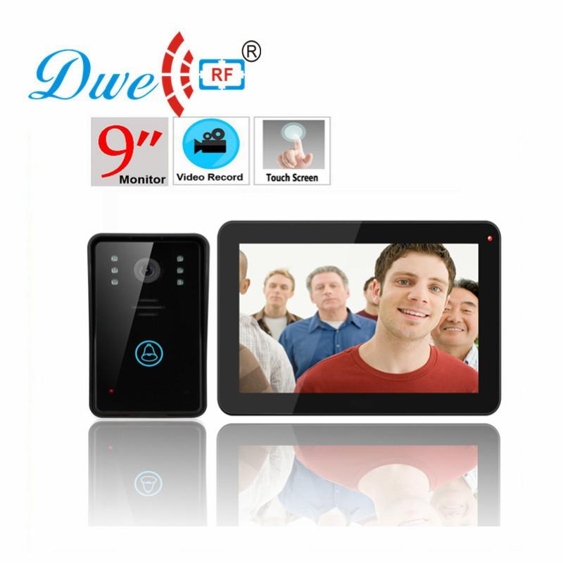 

DWE CC RF 9 inch wired touch screen color china video door phone video door bell intercom system with 8GB SD card