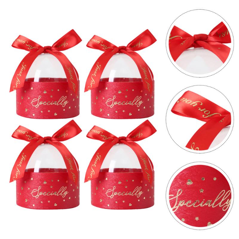 

4Pcs Candy Box Wedding Candy Storage Container Christmas Wrapping Chocolate Box
