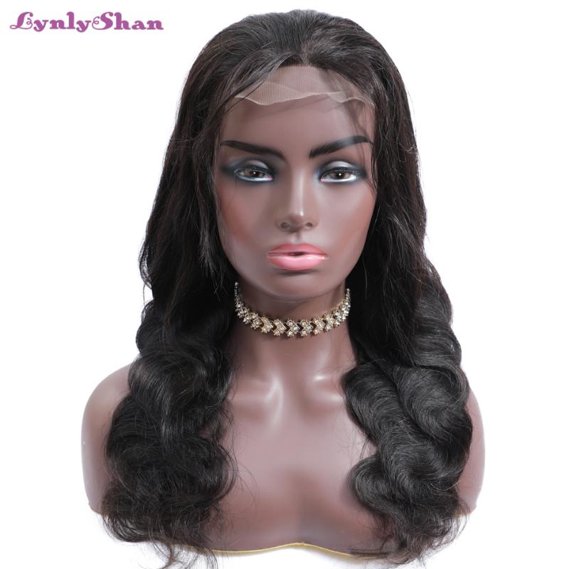 

Lylyshan Hair Brazilian 4*4 Lace Closure Wig Body Wave Human Hair Wigs For Black Women Remy 150% Density Lace Wig, Natural color