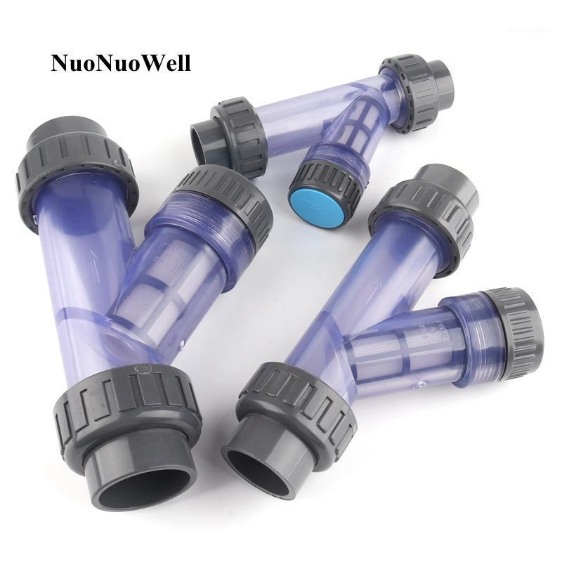 

1pc Transparent UPVC Y-Type Filter Aquarium Fish Tank PVC Pipe Connector Irrigation Filters Garden Water Pipe Connectors1, Inner dia 20mm