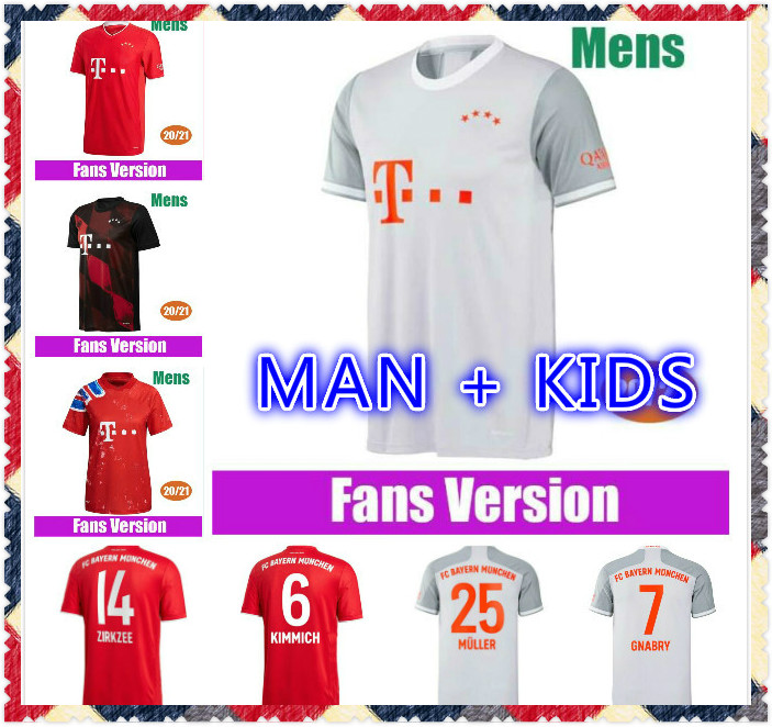 

20 21 LEWANDOWSKI COMAN GNABRY ALABA DAVIES MULLER KIMMICH Soccer jersey 2020 2021 Football shirt men KIDS uniform, Black;yellow