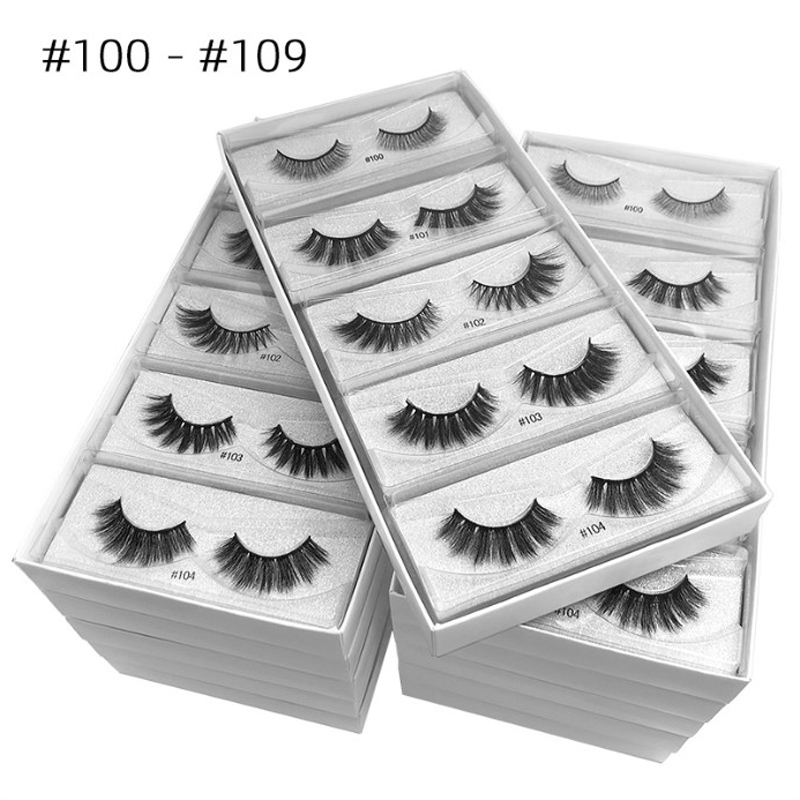 

100Pairs/lot Strip Thick Daily False Eyelashes Full Handmade Natural Lashes 10 Styles Long Popular in United States UK Europe