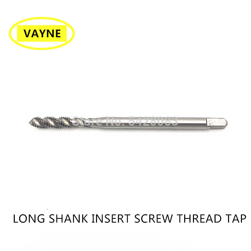 

VAYNE HSS ST Screw Thread Insert Long Shank Spiral Flute Tap be lengthened by 100MM STI Spiral TapsM2/M2.5/M3/M4/M5/M6X1X100L