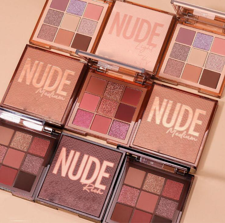 

Brand Nude 9 Colors Shimmer Nude Eyeshadow Palette Make up Eyeshadow Rich Light Medium Colors Makeup Eye Shadow for Women, As picture