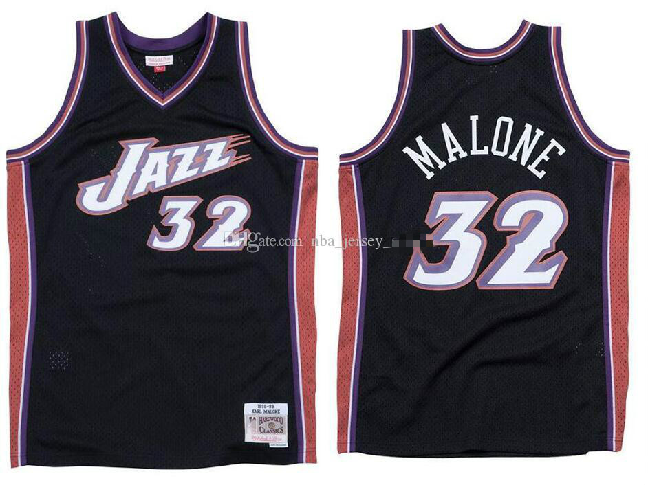 

Men's basketball Utah Jazz 32 Karl Malone Mitchell & Ness 1998-99 Hardwoods Classics Authentic Jersey