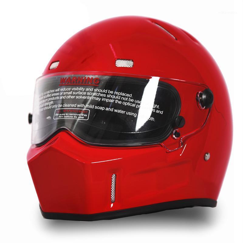 

Men Motorcycle Full Face Helmet Motorbike Motocross ATV Karting Riding Helmets Capacete De Casque Moto Cascos DOT Approved1, Bright red