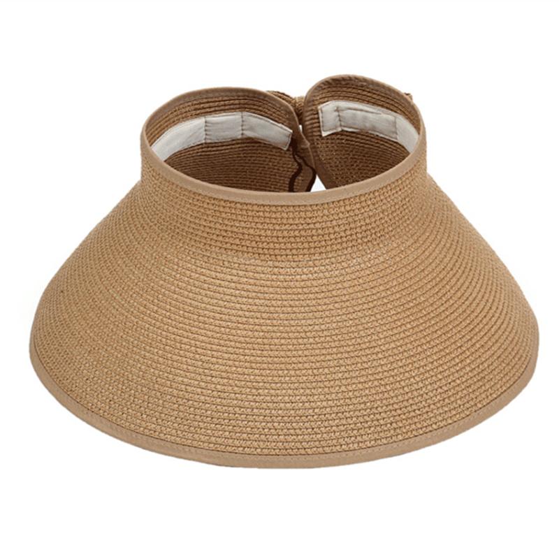 

Wide Brim Hats Fshion Sun Protection Summer For Women Top Empty Outdoor Casual Straw Hat Ladies Beach Caps Can Tracked, White