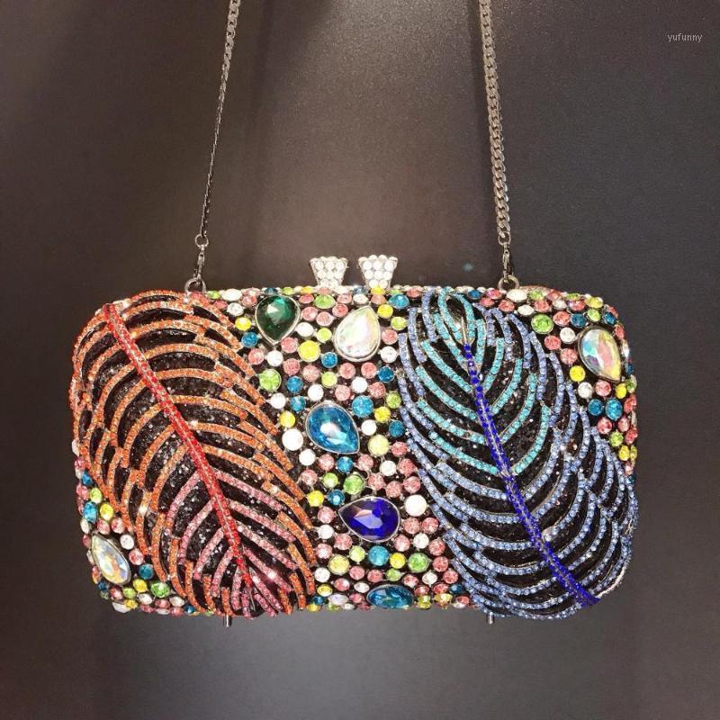 

New Luxury Handbags Women Bags High Quality Newest Crystal Diamond Chain Evening Bag Female Prom Purse Bridal Shoulder Bag gift1, Color same picture