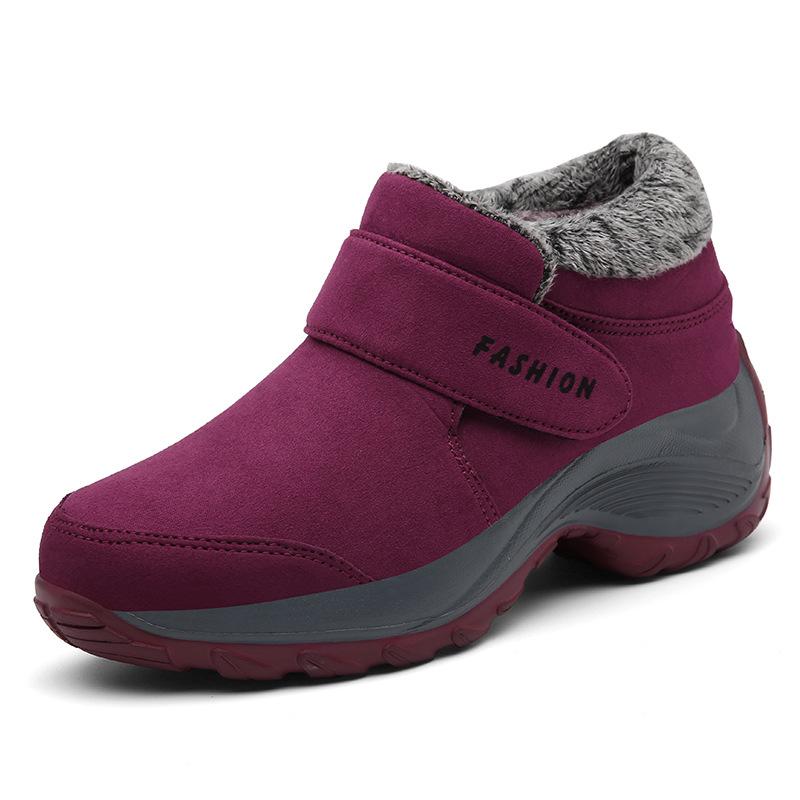 

2020 Winter Women's Thick -soled Running shoes Fashion Casual Wedge Platform Air Sneakers Cotton Thickening Warm Loafers shoes, Black