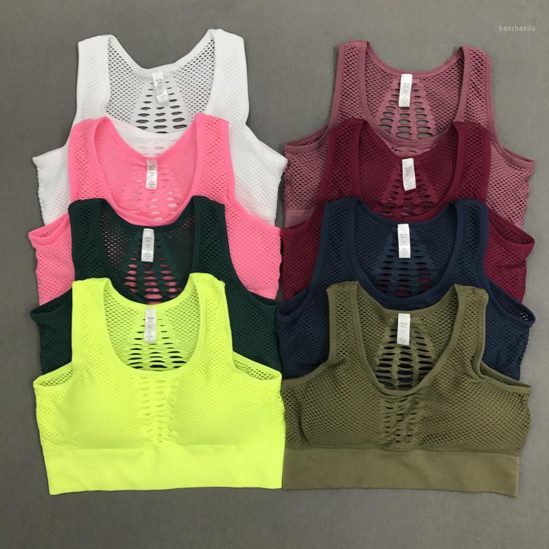 

Seamless Quick Dry Padded Yoga Bra Women Fitness Mesh Brathable Sport Top Push Up Gym Shockproof High Impact Active Wear1, Yellow