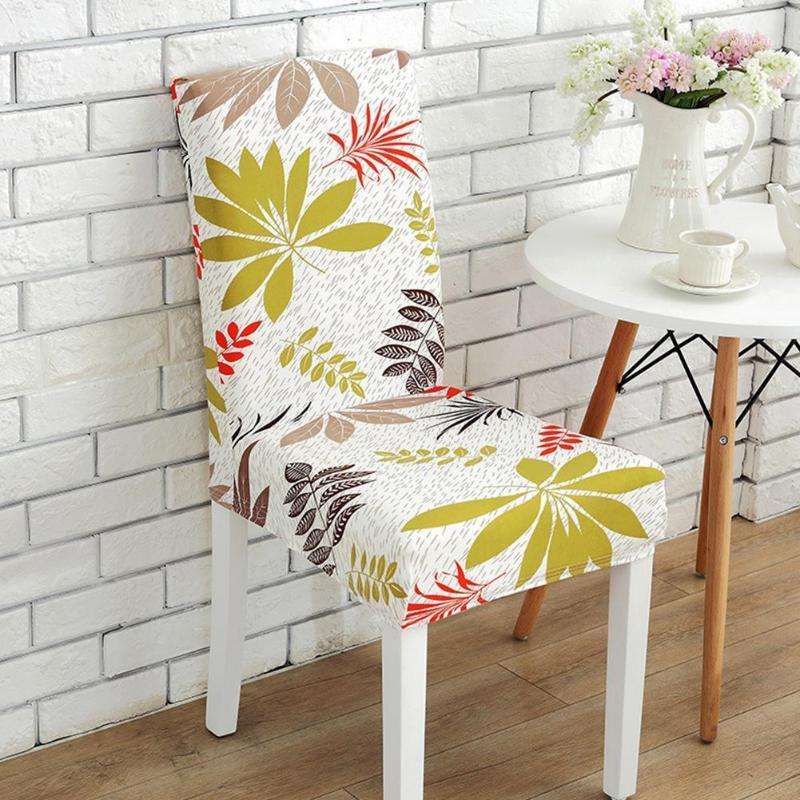 

Printing Removable Chair Cover Elastic Slipcover Modern Kitchen Seat Case Stretch Chair Cover for Banquet1