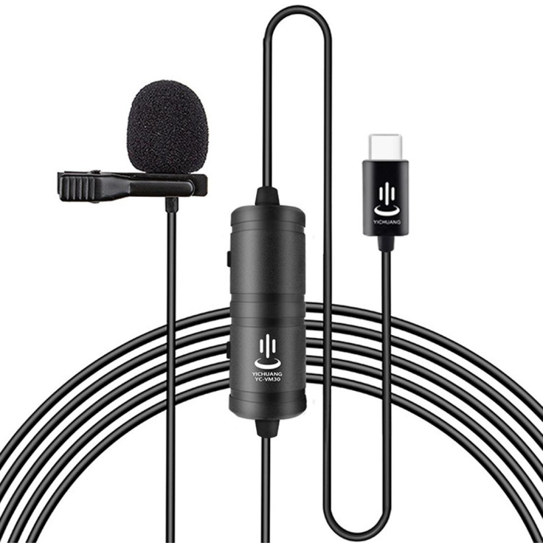 

YICHUANG YC-VM30 USB-C Type-C Dual Modes Lavalier Recording Microphone Cable Length 6m