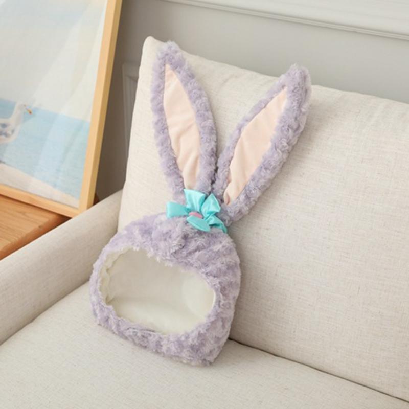 

Sweet Ballet Ears Plush Hat Fluffy Fuzzy Headgear Cosplay Party Cap N58F, Lavender