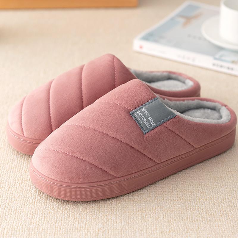 

Women Indoor Slippers Large Size 43-47 Suede TPR Soft House Slippers Ladies Short Plush 6 Colors Home shoes Woman, Purple