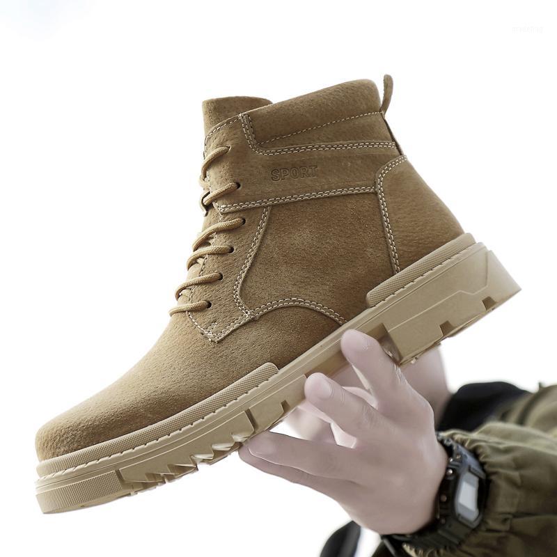 

Men Boots with Fur Warm Leather Ankle Boots Men Waterproof Winter Snow Warm Fashion Sneakers Shoes1, Winter plush1