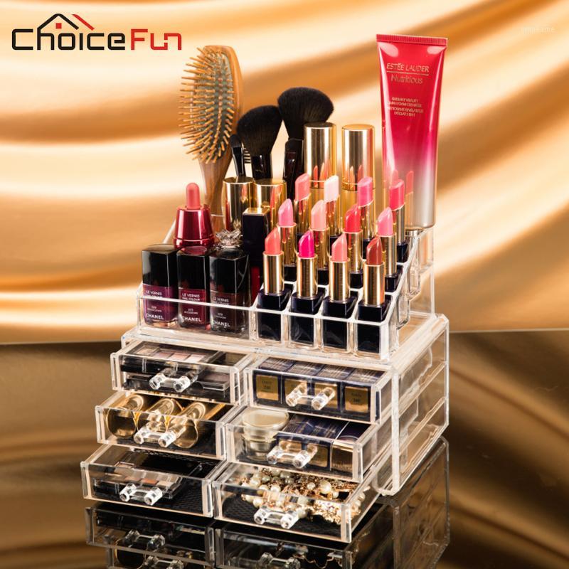 

CHOICE FUN Acrylic Makeup Organizer Make Up Organizer Cosmetic Organizador Makeup Storage Box Drawers Storage SF-11561