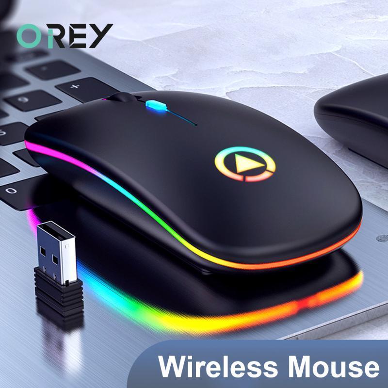 

2.4G Silent Wireless Mouse 1600DPI RGB LED Backlit Gaming Mouse For Pro Lenovo Ergonomic Computer PC Gamer1
