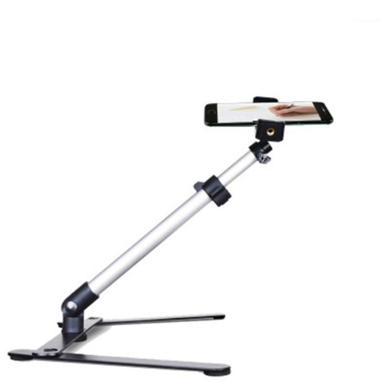 

Photography Adjustable Table Top Mini Monopod Set Aluminum Alloy Stand+Phone Clip Fill-In Light Bluetooth Control1