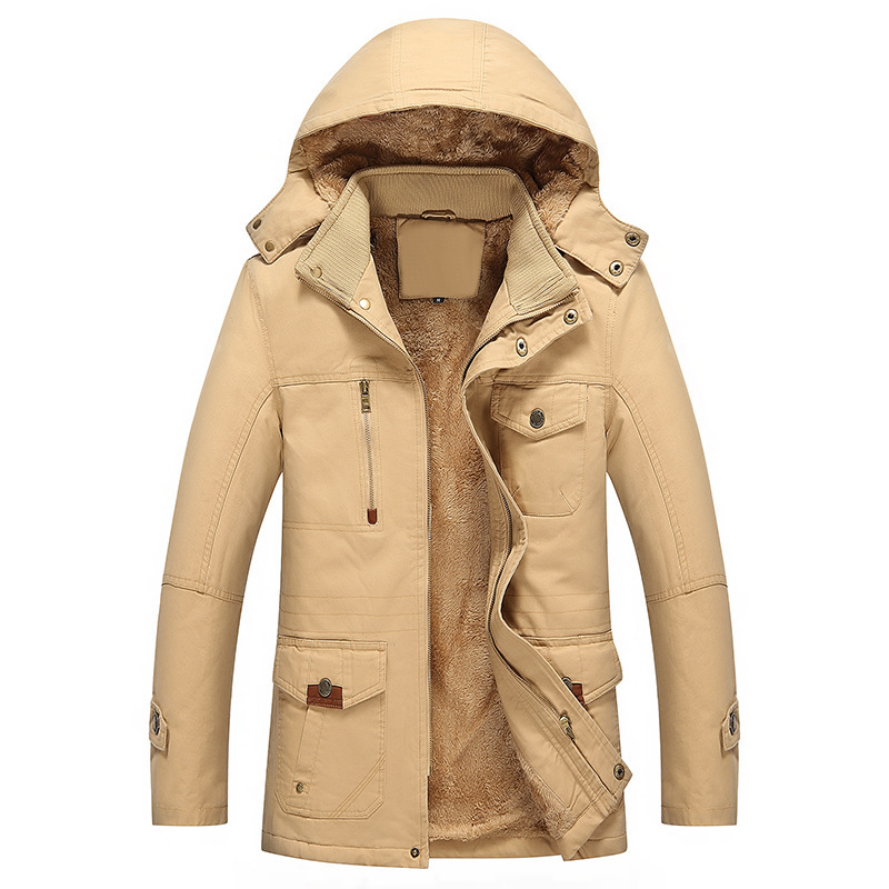 

2021 The New Top Hot Coat of the Brand Casual Clothes Male Parka Jackets Thin Men's Winter Jacket Thicken Skin with Outwear Hood Thh5, Army green