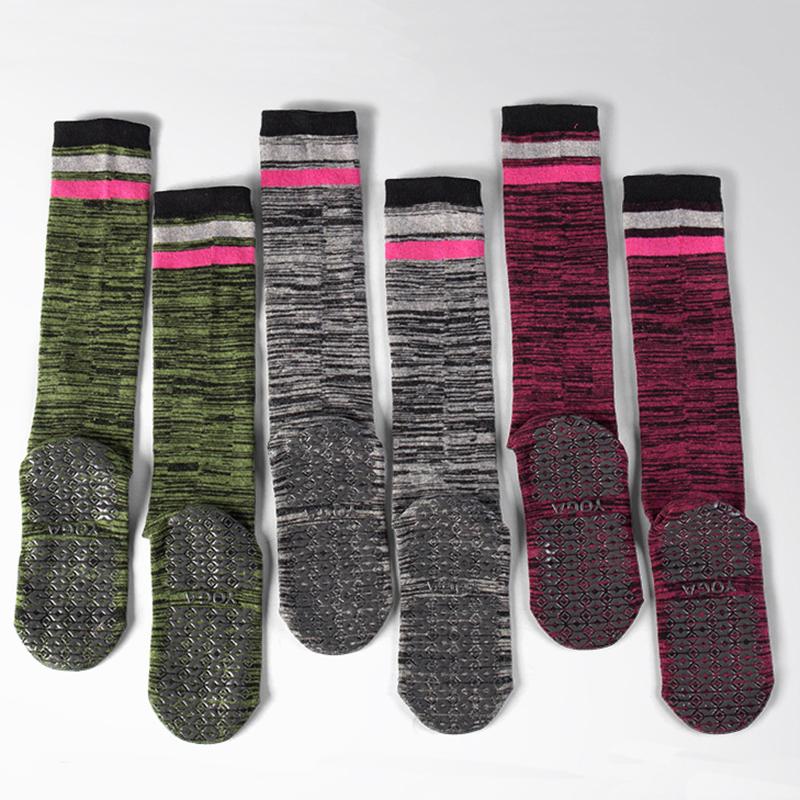 

USHINE Professional Quality Point Silicone Women Socks Long Tube Socks Non-slip Sports Cotton Pilates Warm, White