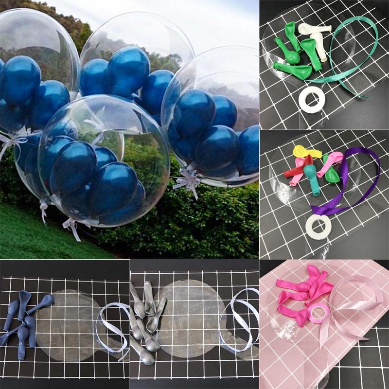 

9pcs/set 20inch Transparent Bubble Balloon Ins Style Clear BoBo Foil DIY Balloon Party Xy081