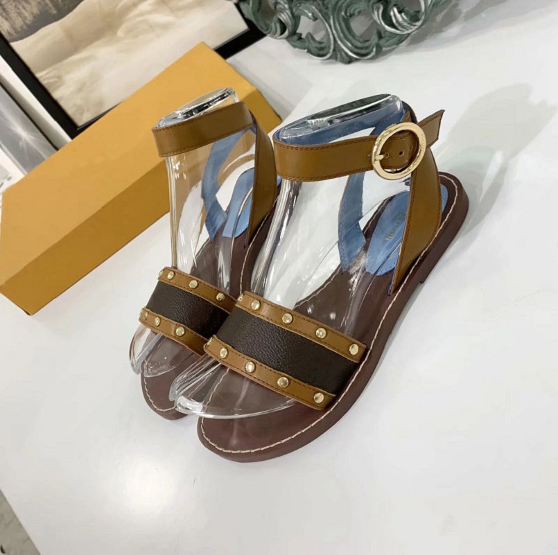 

Fashion Women Sandals slides Summer Flats Sexy real leather platform sandals Flats Shoes Ladies Beach shoes shoe008 15411, #2